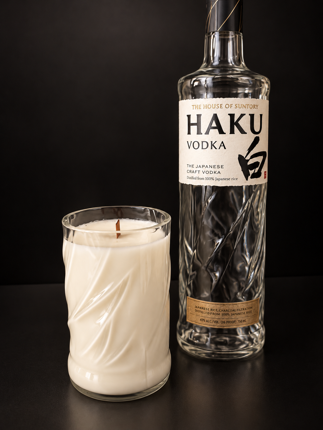 MERIDIAN HILL - “HAKU VODKA” bottle up cycled